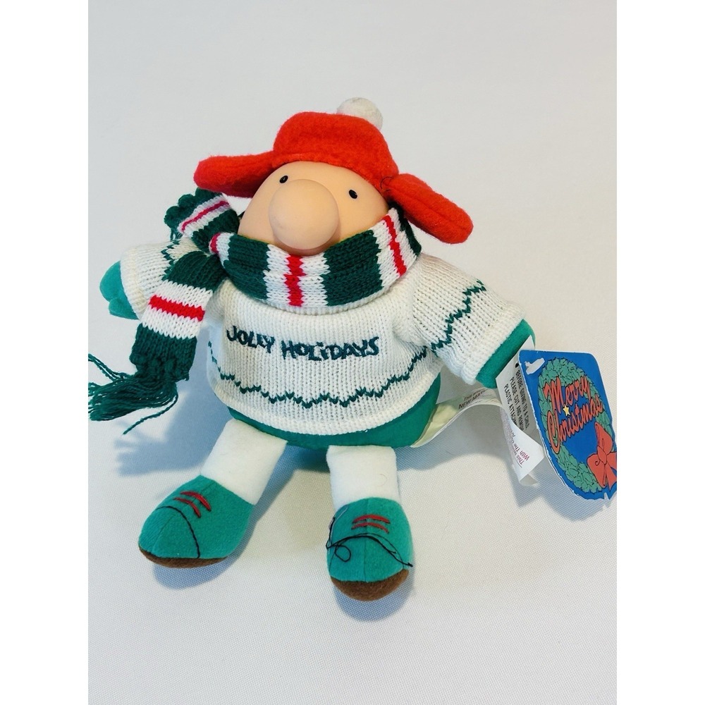 Ziggy Jolly Holidays Merry Christmas Stuffed Doll 1991 Tags Gift Vintage